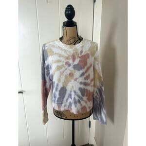 Madewell Rainbow Tie-Dye Westford‎ Pullover Sweater Size Small